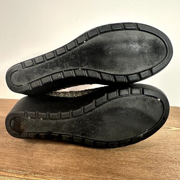 Steven by Steve Madden Betsi Woven Wedge Platform Clog SZ 6.5 Metallic Shoes - Picture 6 of 10